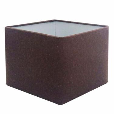 Imagem de Cúpula em tecido quadrada abajur luminária cp-4077 30/50x50cm café - V