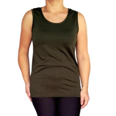 Imagem de Camiseta Feminina Regata Básica Lisa Suplex Light Pp ao Plus Size - SE