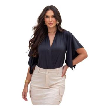 Imagem de Body Decote Transpassado (ref 02362) - Lumia, Preto, P