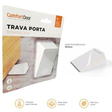Imagem de Trava Portas Cunha Borracha - Comfort Door, Branco