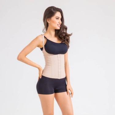 Imagem de 431 Corselet em cotton emborrachado - Esbelt, Chocolate, 2EG
