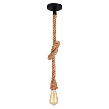 Imagem de Kit 3 Pendente Corda Retrô Víntage Rustico Decorativo Soquete E27 - Ch
