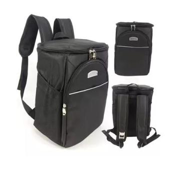 Imagem de Mochila Bolsa Térmica Coller 15 Lts Preta Praia Marmita Bag - FRIGOPRO