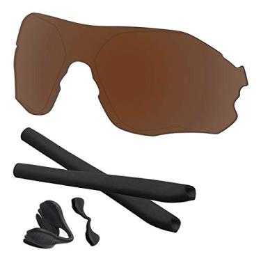 Imagem de Predrox Lentes Brown EV Zero Range e kits de borracha de substituição para óculos de sol Oakley OO9327 Polarizado