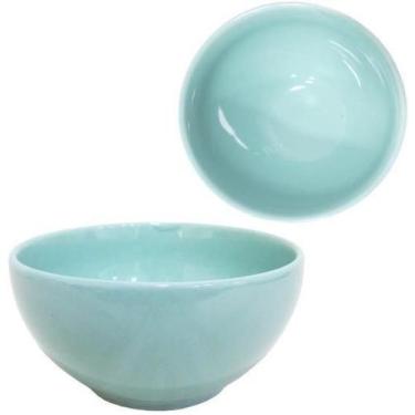 Imagem de Tigela Cumbuca De Porcelana Bowl Verde 500Ml - Porcelanas Hr