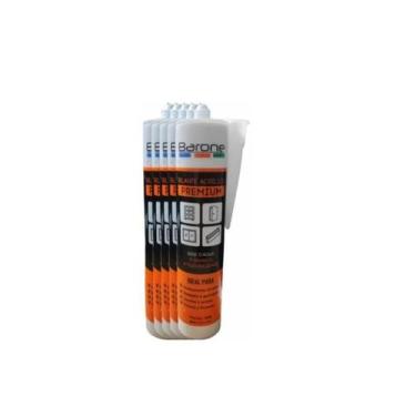 Imagem de 05 Pc Silicone Branco 430G - Selante Acrílico Base D' Água - Barone