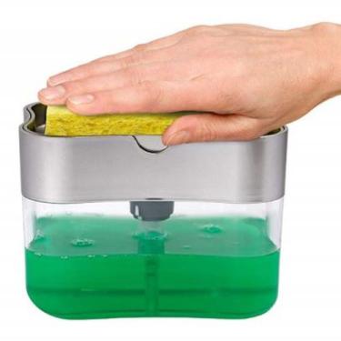 Imagem de Dispenser Sabão 2x1 Detergente Suporte Porta Bucha Esponja - Gm Hair