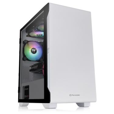 Imagem de Gabinete Thermaltake S100 TG Snow Mini Tower Vidro Temperado USB C/1 Fan Branco