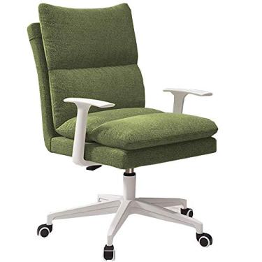 Imagem de Cadeira de computador de escritório cadeira de lazer para computador encosto confortável bolsa macia removível e apoio de braço cadeira de jogos não inclinável pés de nylon pesado suporte de carga 120