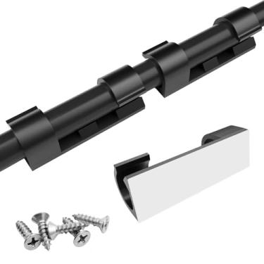 Imagem de GGFOXLEW Grampo de fio de acabamento de 35 peças, clipes de gerenciamento de cabos adesivos, suportes de fio de nylon para cabos, clipes de arame, clipe de cabo para carro, parede, embaixo da mesa