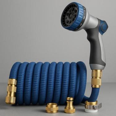 Imagem de Mangueira Mágica Retrátil Flexível Expansível Reforçada Jardim Casa Mu