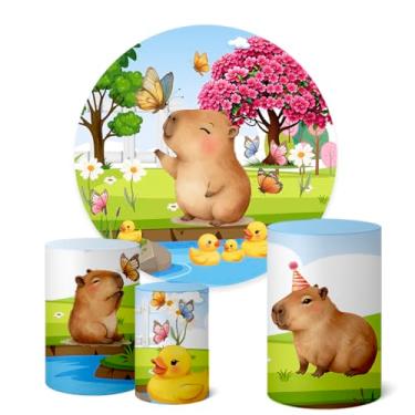 Imagem de Trio Capas Cilindro + Painel Redondo 1,50m Capivara (K1CAA0017)