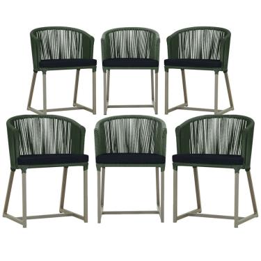 Imagem de 6 Cadeiras de Jantar Área Noronha em Alumínio