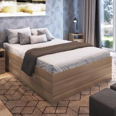 Imagem de Quarto Casal Com Cama Queen E Mesas De Cabeceira 160 Tókio Montana