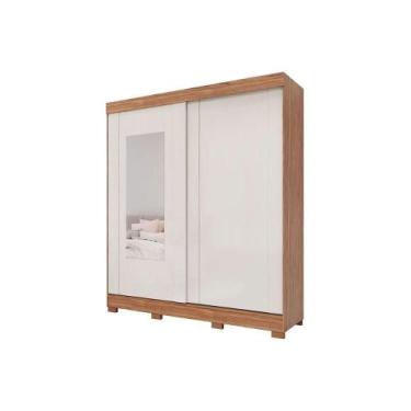 Imagem de Guarda Roupa Casal 2 Portas de Correr (1 c/ Espelho) e 8 Gavetas Ilheu