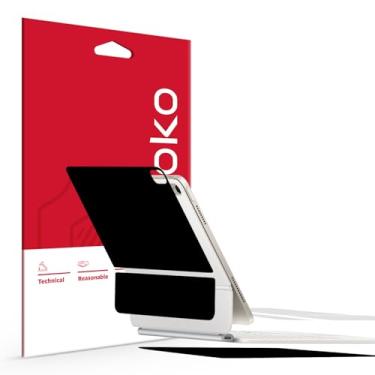 Imagem de skoko Conjunto completo 3 em 1 capa preta fosca e película fosca transparente para Apple iPad Air 11 polegadas M3 2025 Magic Keyboard Top/Bottom/Palm Rest & Around/Conjunto de dobradiças