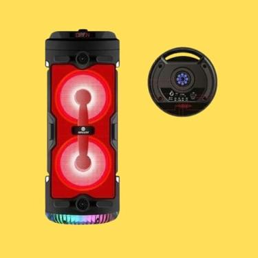 Imagem de Dataprint Caixa de Som Bluetooth 423-B, LED RGB, Alto-Falante Duplo, Portátil COM BLUETOOTCH CARREGADOR USB (PRETO)