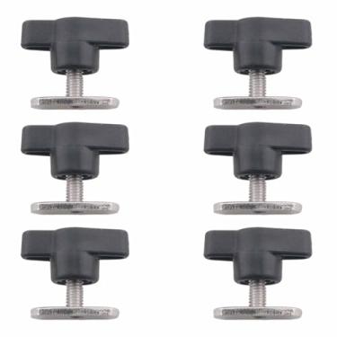 Imagem de Ruiwaer 6 conjuntos de parafusos de trilho de caiaque com espaçadores, porcas de caiaque, ferragens, acessórios de barco de pesca para caiaques, barcos pequenos, acessórios de canoa