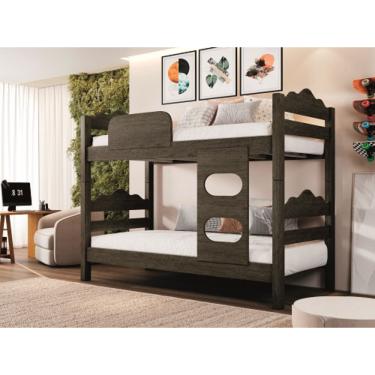 Imagem de Beliche Kênia Solteiro Mocaccino - Carmolar Móveis