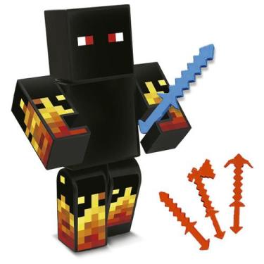 Imagem de Boneco Athos Original 15cm Mine Gamer com ferramentas Craft - Algazarr
