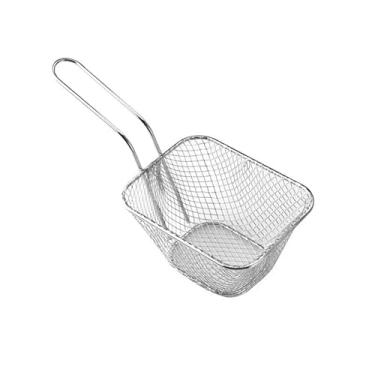 Imagem de Cesta de fritura em aço inoxidável Ideal para fritar, servir ou decorar(Prata)
