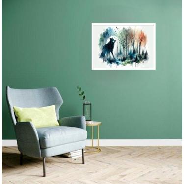 Imagem de Quadro Decorativo Lobo Painel - 50X70Cm - Quadros On-Line