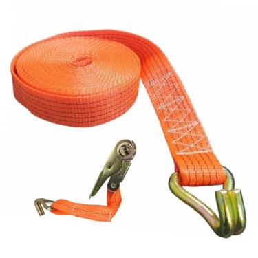 Imagem de Cinta de Elevaçao 6 Metros com Catraca Carga Gancho Amarraçao Transporte Construçao Obra Armazenamento Mudança