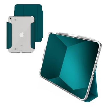 Imagem de STM Capa Studio Max para iPad com suporte magnético, capa transparente à prova de quedas, suporte para Apple Pencil, capa protetora leve para iPad A16/10ª geração (azul-petróleo)