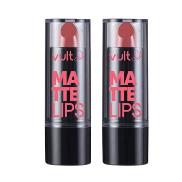 Imagem de Kit 2 Batom Vult Rosé Matte Lips 3,8g
