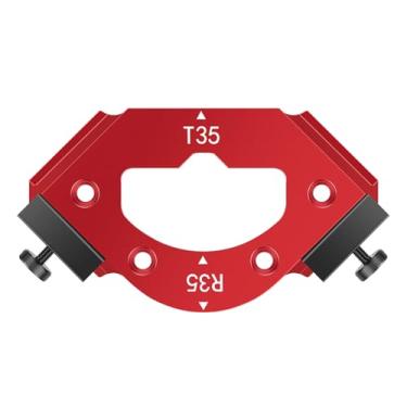 Imagem de Modelos de roteador Radius Jig Gabarito Modelos de roteamento de raio de canto, modelos de broca de roteador de gabarito rápido com clipe removível ferramenta auxiliar de corte de arco para roteamento