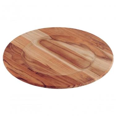 Imagem de Sousplat Tramontina Redondo Em Madeira Teca 33cm