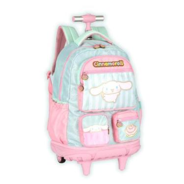 Imagem de Mochila De Rodinhas Cinnamoroll Hello Kitty Meninas Infantil