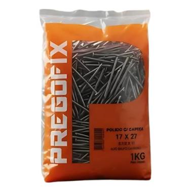 Imagem de Prego com Cabeça Polido, 17x27mm, 1Kg, Aço de Alta Qualidade, para Madeira, Estruturas Leves, Pallets, Embalagens e Fixações em Geral