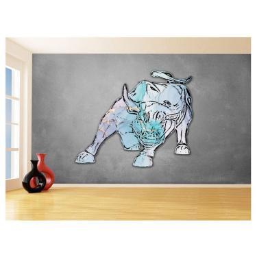 Imagem de Papel De Parede 3D Animais Pop Art Touro Bull 3,5M Pxa194