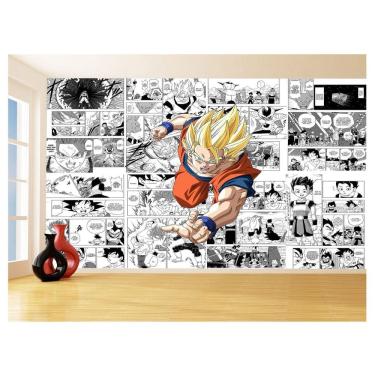 Imagem de Papel De Parede Dragon Ball Goku Página Manga 3,5M Dbz662