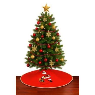 Imagem de Saia Para Árvore De Natal Papai Noel Vermelha 90 Cm -  Wincy natal