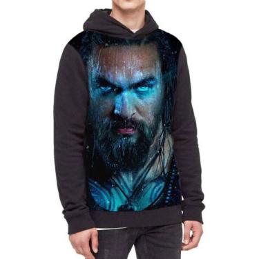 Imagem de Moletom Com Capuz Herói Aquaman Ref:305 - smoke, Preto, G