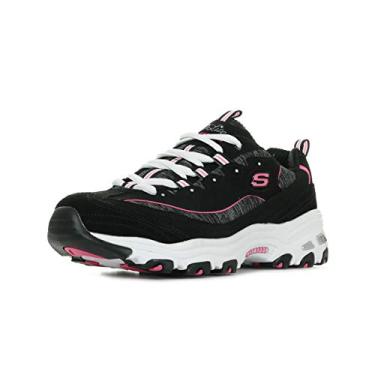Imagem de Skechers D'Lites-me Time Tênis feminino, Preto-rosa-choque, 36