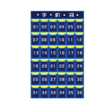 Imagem de FytStycale Bolsa porta-celular para sala de aula, organizador, multifuncional, para pendurar na parede ou na porta, bolsa de armazenamento, quadro de bolso para, 36 Bolsos 67x96cm