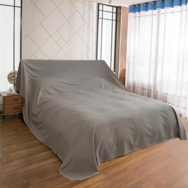 Imagem de SXYMTSW Pano de proteção contra poeira de móveis, capa de cinza respirável para casa, capa de poeira leve, para sofá, cadeira, cama, armário (tamanho: 120 x 200 cm (47,2 x 78,7 polegadas), cor: cinza