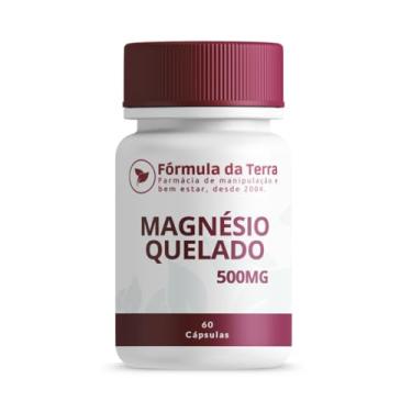 Imagem de Fórmula da Terra Magnésio Quelado 500mg, Suplemento Mineral para Função Muscular e Metabólica, 60 Cápsulas Veganas, Sem Glúten e Sem Lactose