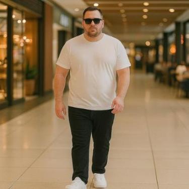 Imagem de Calça Jeans Masculina Plus Size Grande Tamanho 44 46 48 Básica Reforçada 1093-Masculino