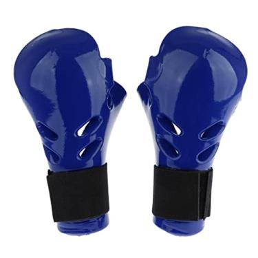 Imagem de simhoa Luvas de boxe de pancada de karatê infantil, artes marciais, MMA, azul P
