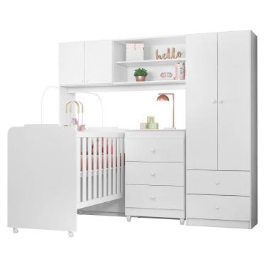 Imagem de Quarto Bebe Sophia 100% MDF Berço Rodizio Cômoda roupeiro