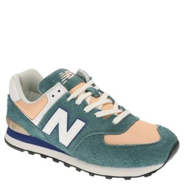 Imagem de New Balance Tênis adulto unissex U574, Novo abeto/flor de pêssego, 8.5 Women/7 Men