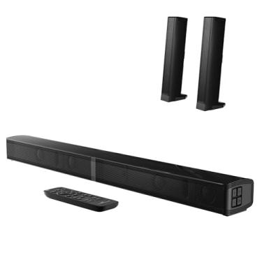 Imagem de LARKSOUND Barra de som 2,2 canais para Smart TV, barra de som removível 2 em 1 para TV, sistema de som surround, Bluetooth 5.3/HDMI-ARC/conexões ópticas/AUX