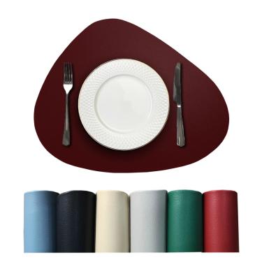 Imagem de 6 Jogo Americano Dupla Face Sousplat Couro PVC Organico Vr