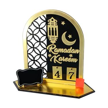Imagem de Calendário Ramadã 2024, calendário do advento de acrílico do Ramadã, calendário de contagem regressiva de 30 dias Eid Mubarak, calendário do Ramadã para crianças, decoração de casa Eid (02)