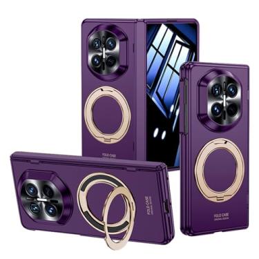 Imagem de FWYANZH Capa para Huawei Mate X7, protetor de tela integrado, suporte magnético ajustável para câmera antirarranhões, proteção de dobradiça com tudo incluído, capa rígida de policarbonato, roxa, Mate