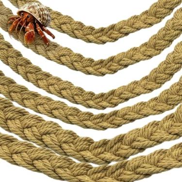 Imagem de kathson Brinquedos de escalada de caranguejo eremita, escada de corda de escalada de caranguejo eremita com ventosa de 10 ganchos, acessórios de terrário para lagartos, cobras, lagartixas (6 peças